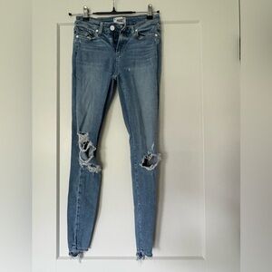 PAIGE Light Blue Distressed Skinny Jeans Verdugo Ankle Size 27